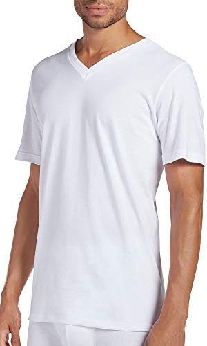 ג ' וקי 3-פק. חולצות טריקו קלאסיות עם צווארון וי + טי בונוס, לבן