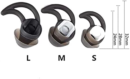 3 זוגות S/M/L החלפת סיליקון בטיפים לאוזן אוזניים קבעו אוזניות עבור BO-SE QC20 QC20I Soundsport SIE2I IE2 IE3 שחור