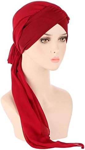 נשים כובע ראש מוצק מזדמן כובע ראש כיסוי ראש מוסלמי כובע טורבן מכוס