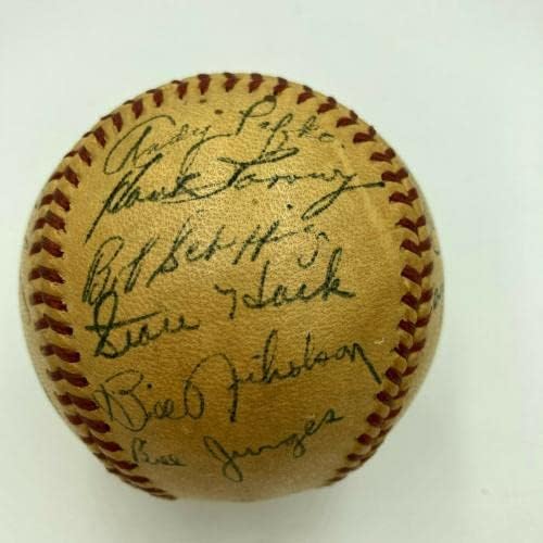 1947 קבוצת שיקגו קאבס חתמה על הבייסבול בליגה הלאומית JSA COA - כדורי בייסבול חתימה