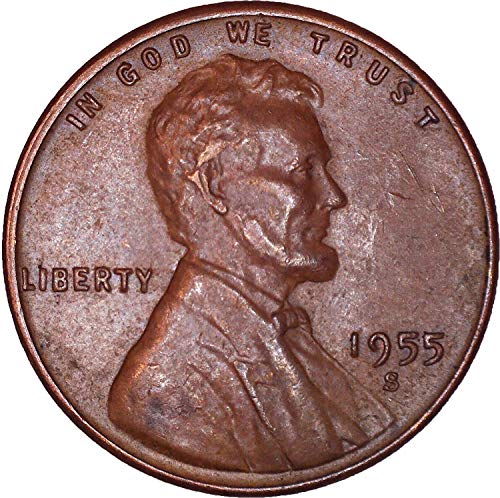 1955 S Lincoln Weat Cent 1c