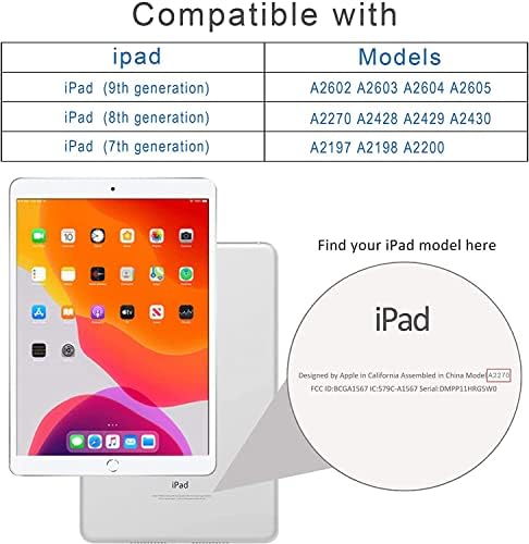 ARAE לאייפד 10.2 אינץ 'מארז & + מחזיק מעמד טאבלט תואם ל- iPad 7/8/9, iPad Air 5/4, iPad Pro 11/12.9
