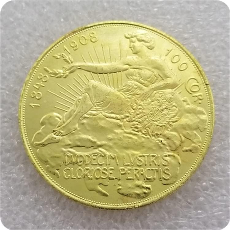 אוסטריה 1848-1908 אוסטריה הבסבורג 100 דולר קורונה כסף*505