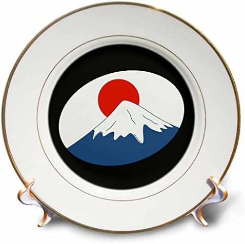Rosette 3drose - מצב רוח שחור - איור פוג'י יפן - צלחות
