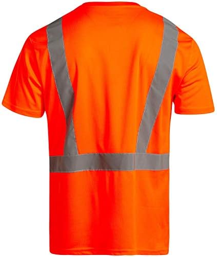 חולצת הבטיחות של Bass Creek Outfitters לגברים - ANSI Class 2 לבגדי נראות גבוהים