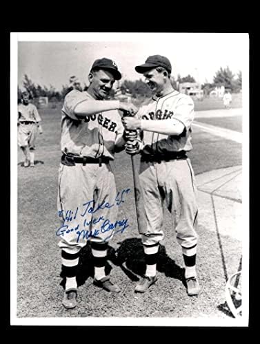 מקס קארי PSA DNA חתום 8x10 צילום תיל מקורי של דודג'רס חתימה - תמונות MLB עם חתימה
