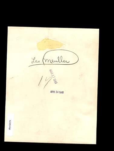 לס מולר חתם 1945 7x9 דטרויט טייגרס צילום מקורי תמונה חתימה