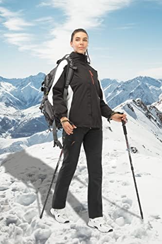 סקי שלג לנשים סקי אטום רוח אטום רוח עמיד לרוח מכנסי טיול מרופדים