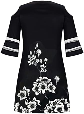 פרח קיץ חדש מיקום צווארון V פרח שמלת שרוול קצרה נשים אופנה