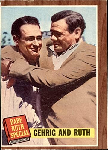 1962 Topps 140 NRM Babe Ruth/Lou Gehrig New York Yankees Good Yankees