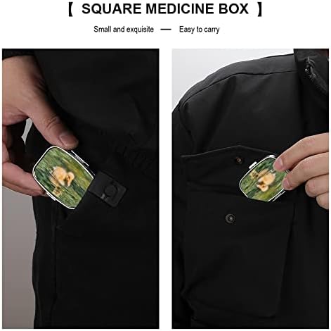 גלולת ארגונית תיבת ברווז גלולת מיכל נייד יומי גלולת מקרה מחזיק רפואת תיבת אחסון 2. 2 * 1.6 אינץ