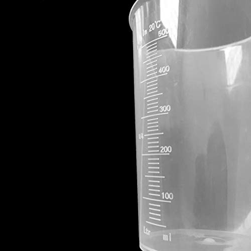 כוסות מדורגי פלסטיק 0.5L עם ידיות, מדידת כוסות מדידה של 500 מל פלסטיק