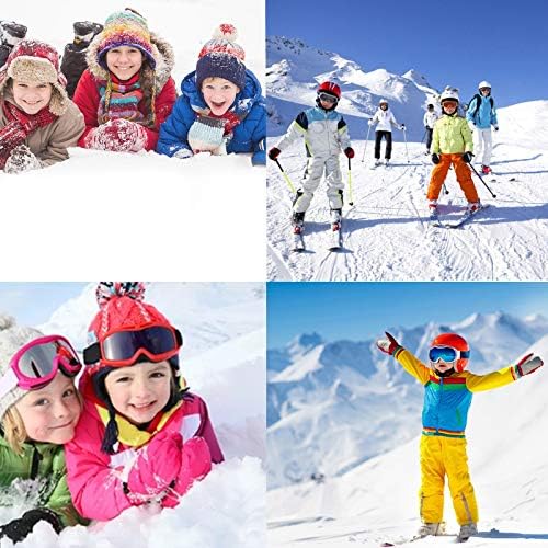 כפפות צמר חורף חורף חיצוני ילדים החלקה על שלג סנובורד כפפות סקי חמות אטומות לרוח