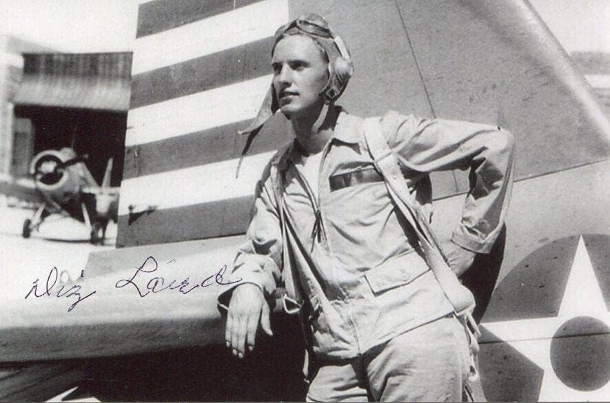 דין דיז לירד מלחמת העולם השנייה מלחמת חיל הים טייס אייס אייס חתום צילום חתימה - תמונות MLB עם חתימה