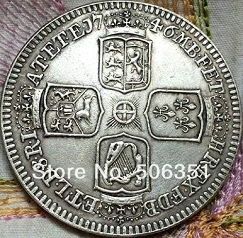 מטבע אתגר 1746 בריטניה 1 מטבעות עותק כתר לקולקציית מטבע עיצוב משרדים בחדר הבית
