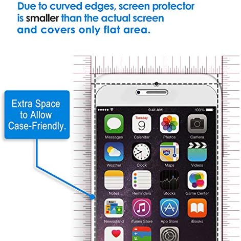 ג ' טק מגן מסך 3 חבילות לאייפון 8 פלוס, אייפון 7 פלוס, אייפון 6 פלוס ואייפון 6 פלוס, סרט זכוכית מחוסמת, 5.5 אינץ