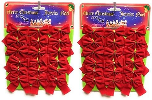הפרוס 36 יפה מיני אדום חג המולד קשתות-2.5 דקורטיבי קשתות עבור חג המולד עץ קישוט, גלישת מתנה ומלאכות
