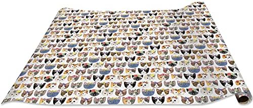 ג ' ילסון רוברטס 6 רול-לספור פרימיום מתנה לעטוף זמין ב 16 עיצובים, קיטי חתולים